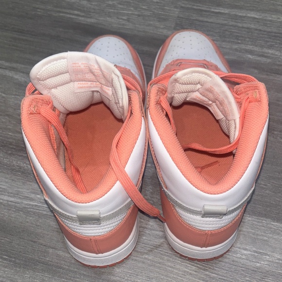 Nike Women's Coral and White High-Top Sneakers - Picture 2 of 6